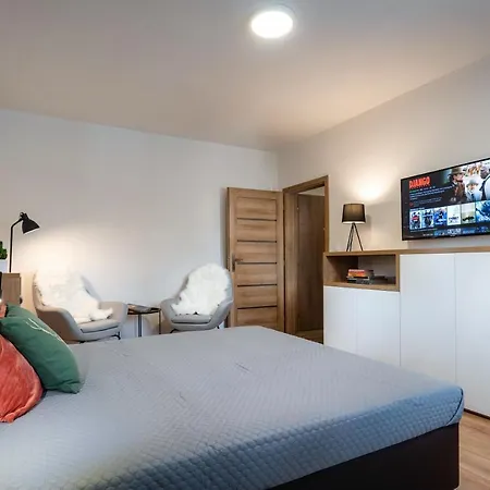 Flexihome Sk - Bellova - Brand New - Neftflix - Private Parking דירה